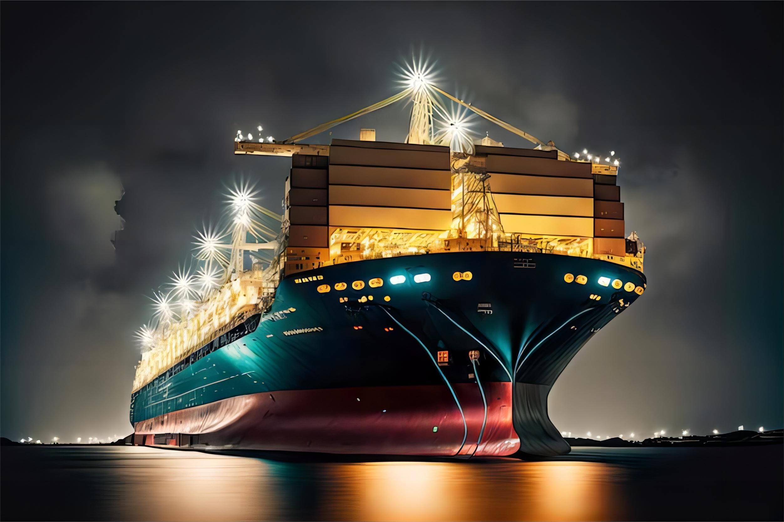 Modern cargo ship and airplane representing global logistics