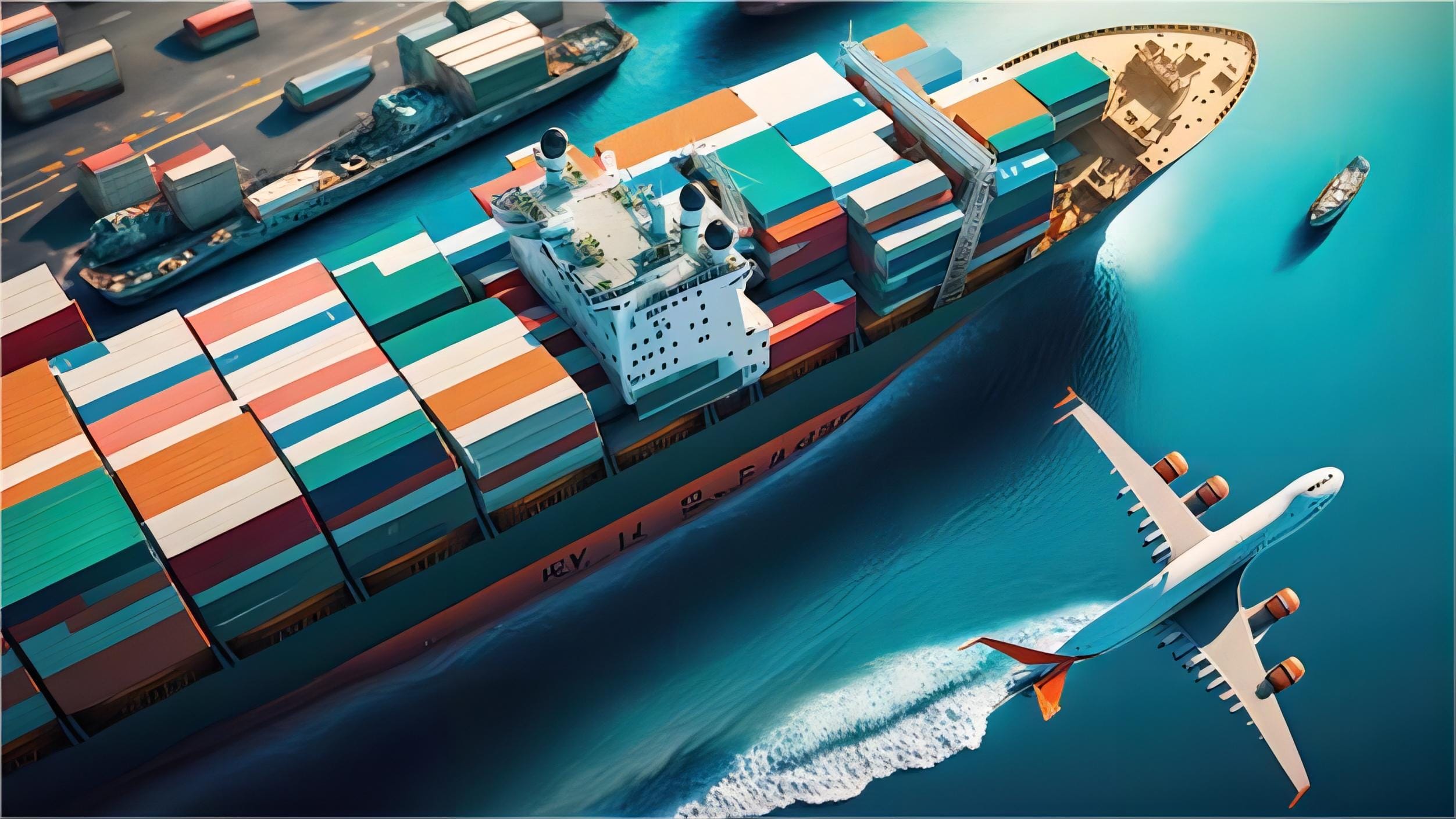 Comparison chart of air and sea freight logistics