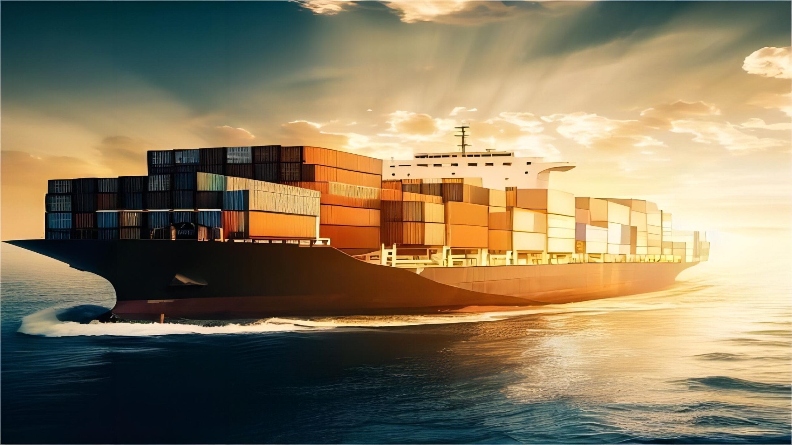 Logistics professional reviewing customs documentation for sea freight