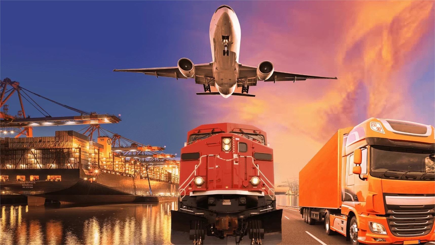 Logistics comparison chart for sea and air freight
