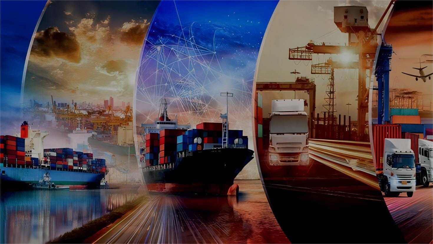 Cargo ship at a busy Chinese port representing top rated logistics services