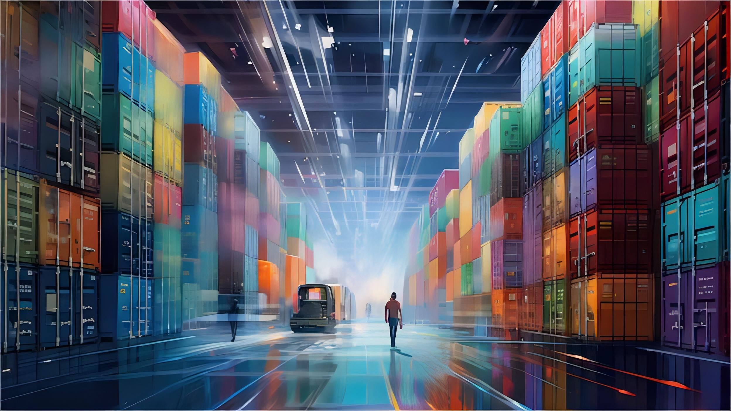 Professional logistics team managing commercial cargo documentation