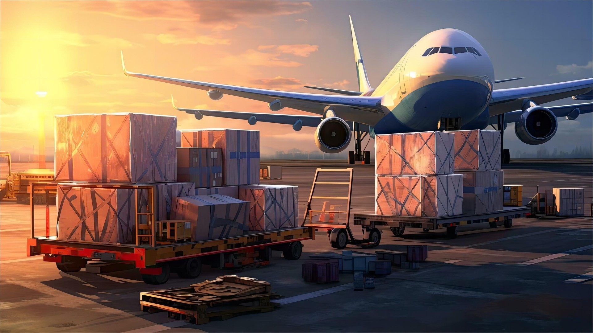 Modern warehouse in Canada receiving goods from China