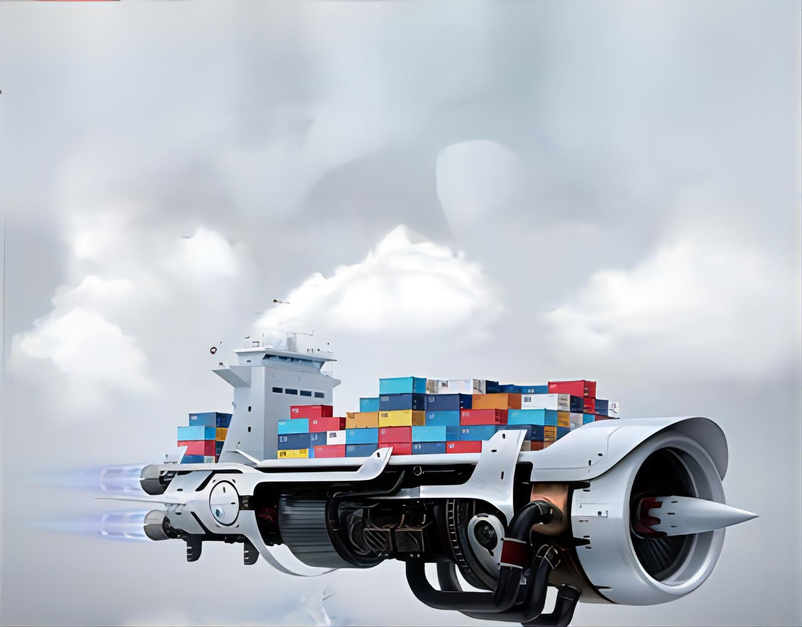 Warehouse workers loading cargo for international railway transport